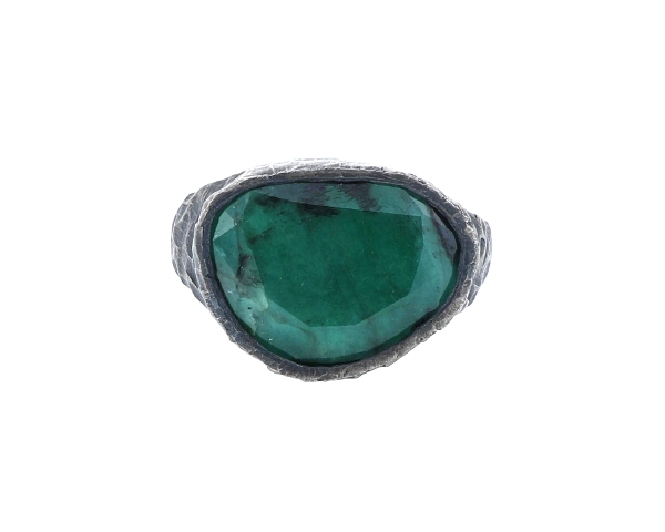 Rustic Emerald Ring